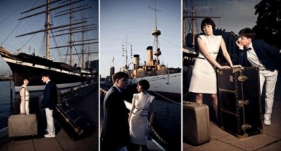 vintage-outdoor-urban-wedding-bride-groom-with-vintage-trunk-suitcases-wait-to-board-boat-for-honeymoon.jpg